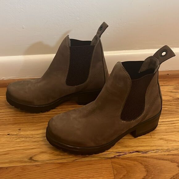 Bueno brown leather Florida Chelsea Boots pull on size 37 / US 7-7.5 - Picture 4 of 13